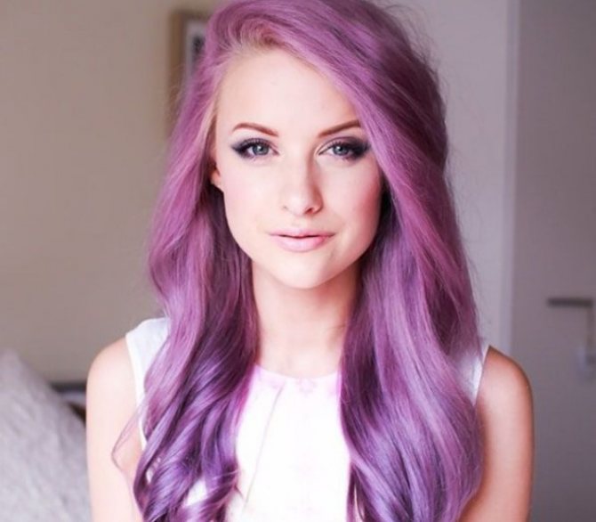 Фиолетовые волосы