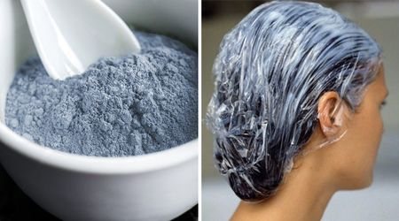 голубая глина для волос