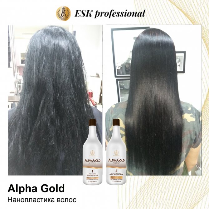 кератиновое выпрямление для волос Alpha Gold
