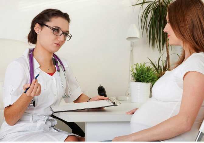 Консультация беременной женщины с врачом-гинекологом