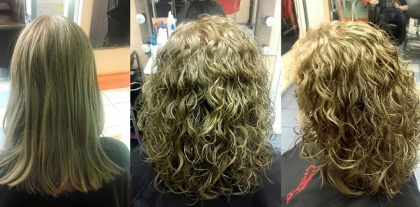 Крупная химия на средние волосы. Фото до и после химической завивки с челкой и без