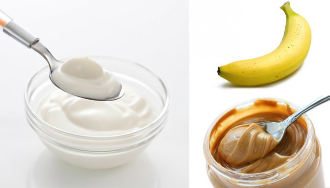 Маска: йогурт, банан, ореховое масло