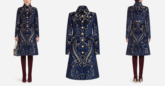 Пальто вечернее Dolce Gabbana осень-зима 2018