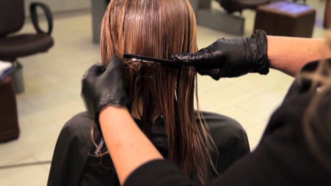 Процедура кератинового выпрямления волос