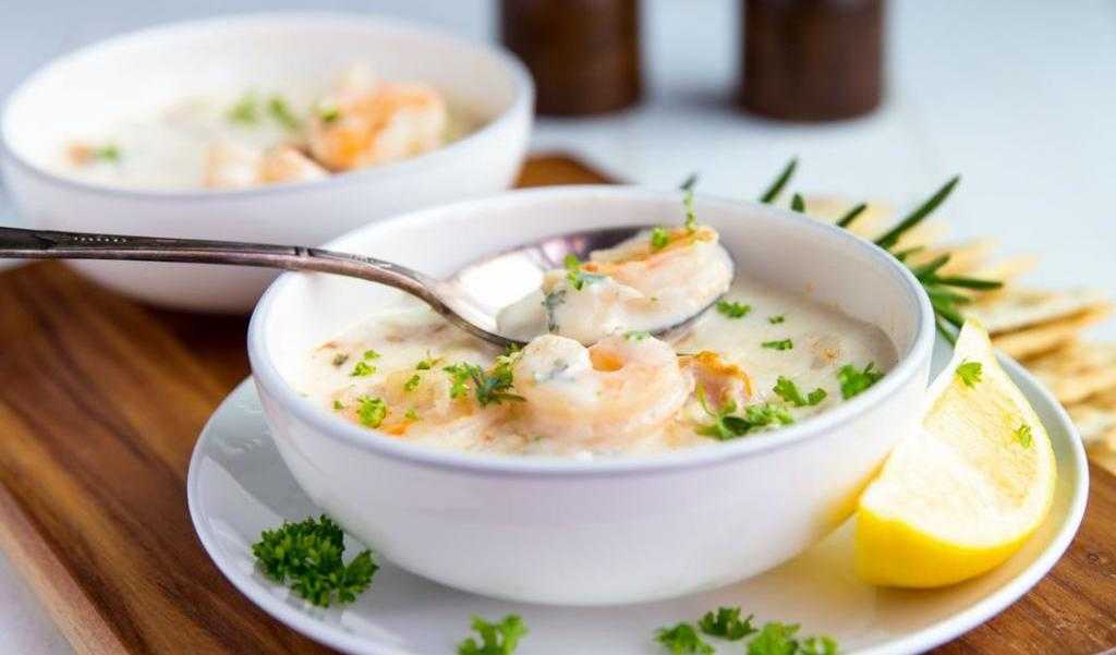 рецепт сливочного супа с морепродуктами