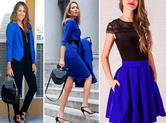 С каким цветом сочетается синий в одежде для женщин. Фото, что означает, с чем носить, кому идет