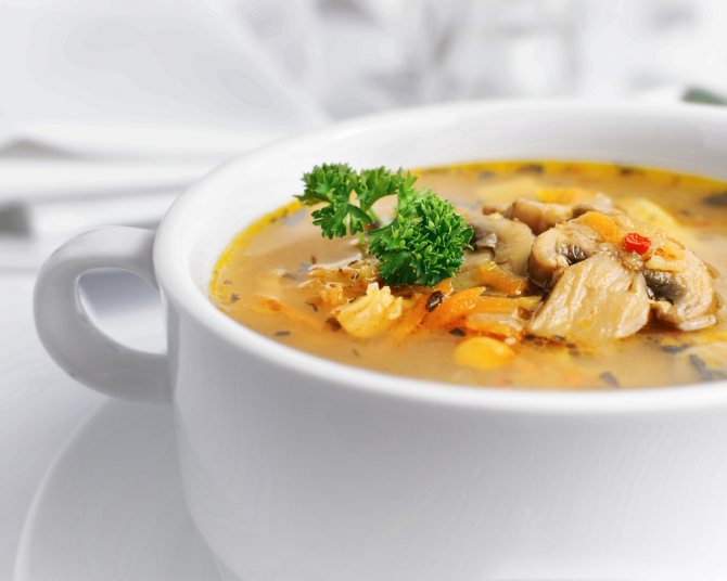 Суп с горохом и шампиньонами рецепт
