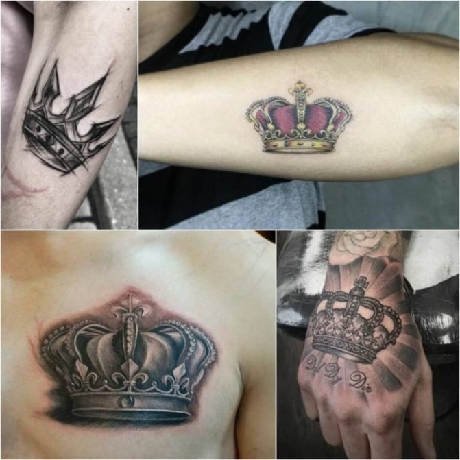 тату корона - мужские тату корона - тату корона для мужчин - татуировка корона эскиз мужские