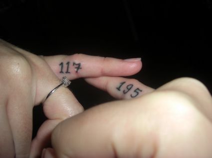 Тату с римскими цифрами на пальцах, CrazyTattoo