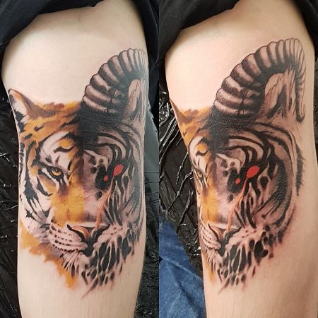 Тату с тигром, Crazy Tattoo