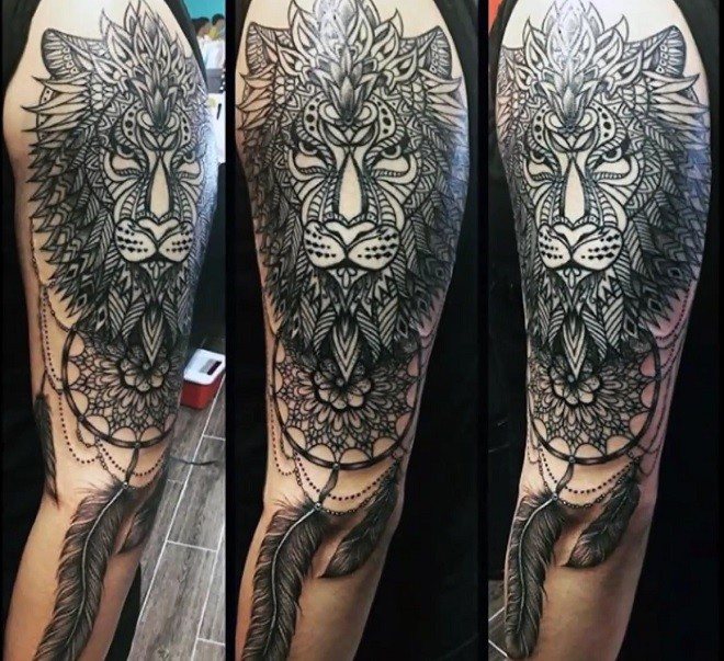 Татуировка ловец снов лев