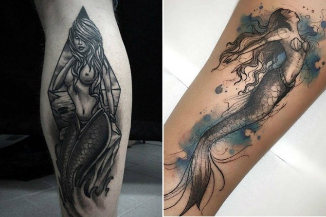 татуировка русалки