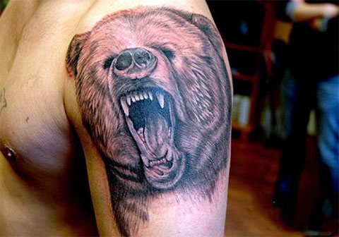 Татуировка с изображением медведя
