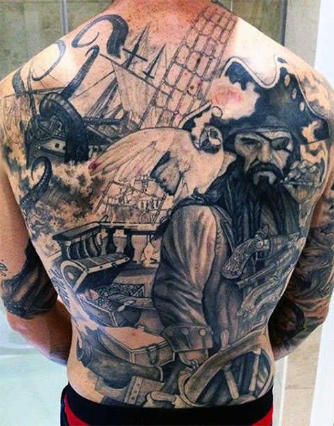 Татуировка с пиратом