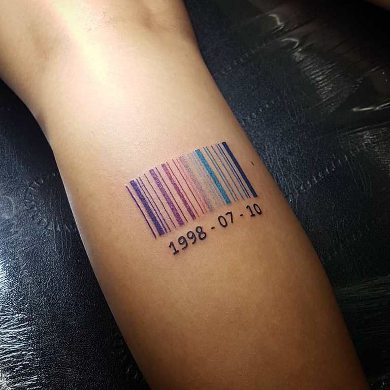 татуировки штрих код