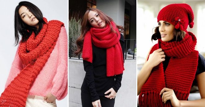 Вязаные шарфы 2018-2019 - модные тенденции